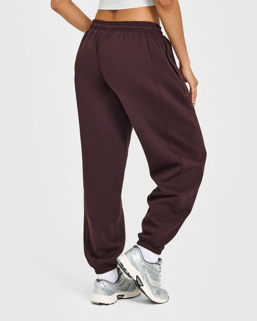 Foundations Joggers with Gray Logo | Plum Brown