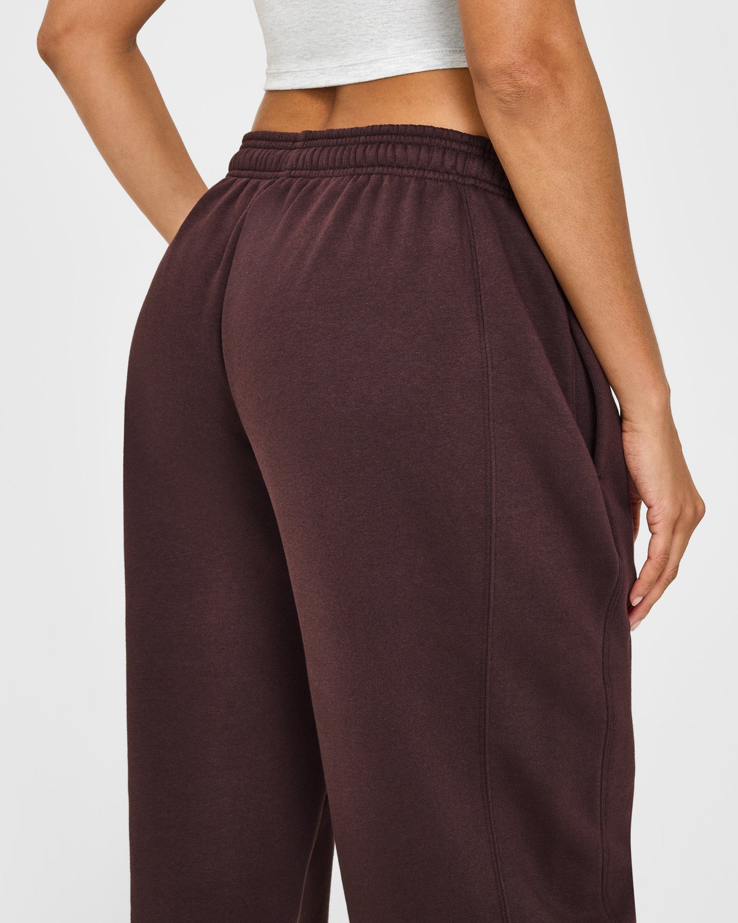 Foundations Joggers with Grey Logo | Plum Brown