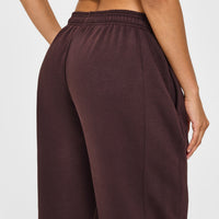 Foundations Joggers with Grey Logo | Plum Brown