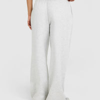 Foundations Oversized Straight Leg Sweatpants | Light Grey Marl