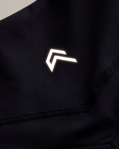 UnifiedMove High Waisted Leggings with Reflective Logo | True Blue