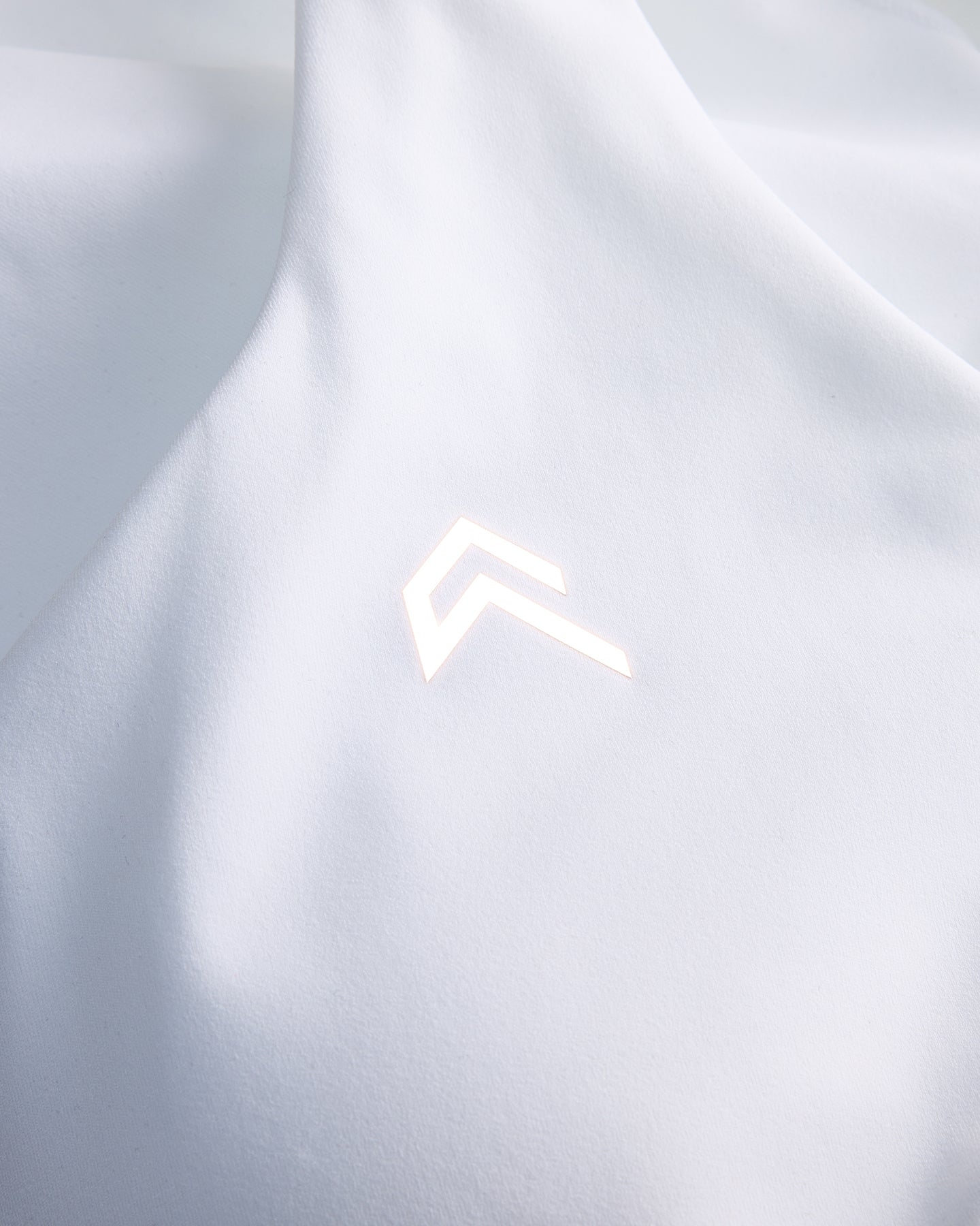 UnifiedMove™ V Neck Cross Back Tank Top with Reflective Logo | White
