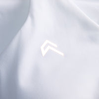 UnifiedMove™ V Neck Cross Back Tank Top with Reflective Logo | White
