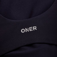 SoftMotion™ Scoop Back Bralette with Gray Logo | True Blue