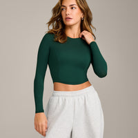 Mellow™ Motion Crew Neck Long Sleeve Mid Top | Racing Green