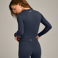 Mellow™ Motion Crew Neck Long Sleeve Mid Top | True Blue