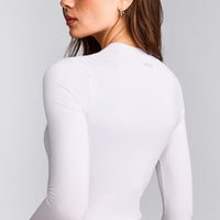 Mellow™ Motion Crew Neck Long Sleeve Mid Top | White