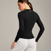 Mellow™ Motion Crew Neck Long Sleeve Top | Black