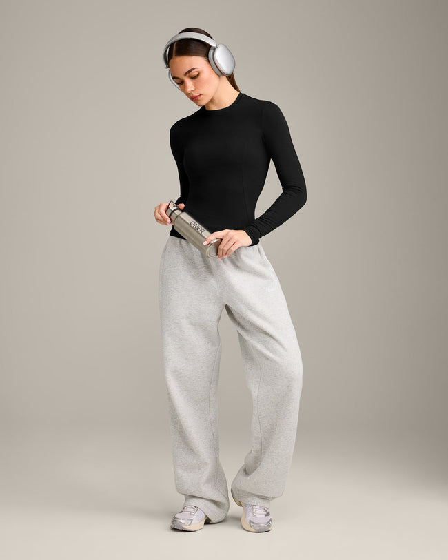 Mellow™ Motion Crew Neck Long Sleeve Top | Black