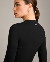 Mellow™ Motion Crew Neck Long Sleeve Top | Black