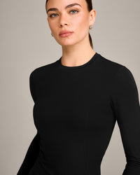 Mellow™ Motion Crew Neck Long Sleeve Top | Black