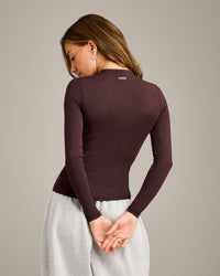 Mellow™ Motion Crew Neck Long Sleeve Top | Plum Brown