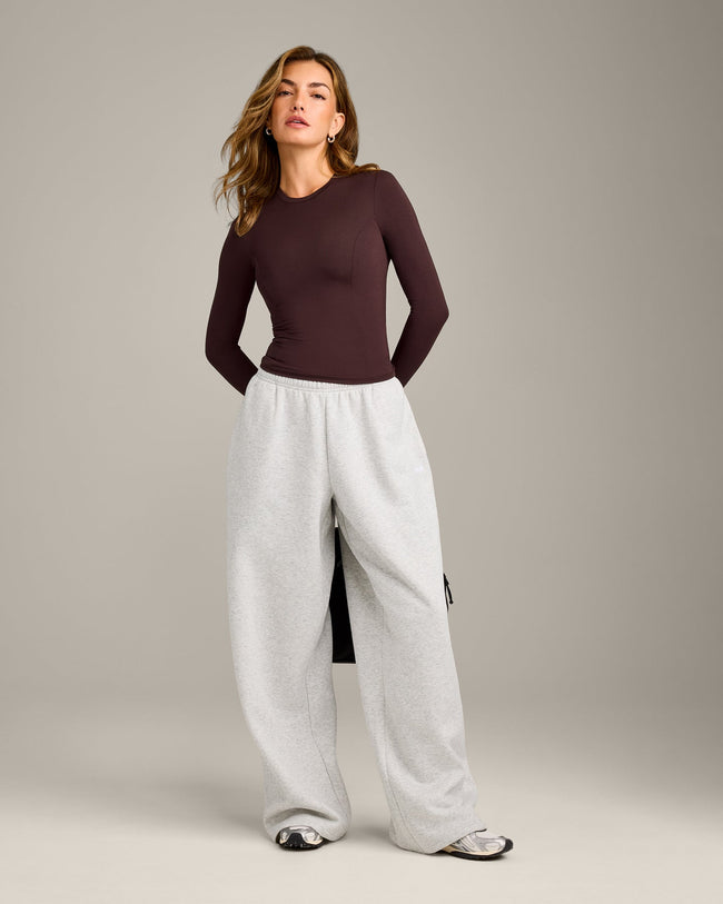 Mellow™ Motion Crew Neck Long Sleeve Top | Plum Brown