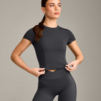 Mellow™ Motion Crew Neck Mid Top | Coal