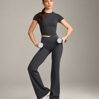 Mellow™ Motion Crew Neck Mid Top | Coal