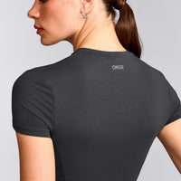 Mellow™ Motion Crew Neck Mid Top | Coal
