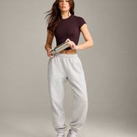 Mellow™ Motion Crew Neck Mid Top | Plum Brown