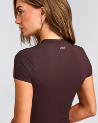Mellow™ Motion Crew Neck Top | Plum Brown