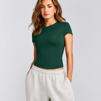 Mellow™ Motion Crew Neck Top | Racing Green