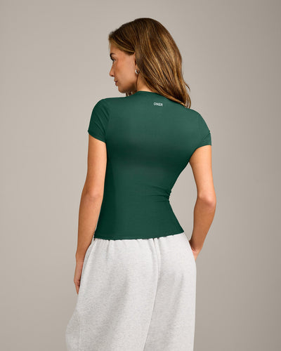 Mellow™ Motion Crew Neck Top | Racing Green