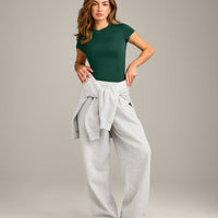 Mellow™ Motion Crew Neck Top | Racing Green