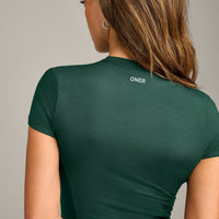 Mellow™ Motion Crew Neck Top | Racing Green