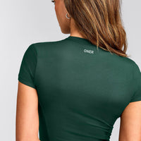 Mellow™ Motion Crew Neck Top | Racing Green