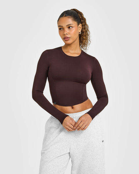 Plum Brown Long Sleeve Top Women's - Mid Length | Oner Active US