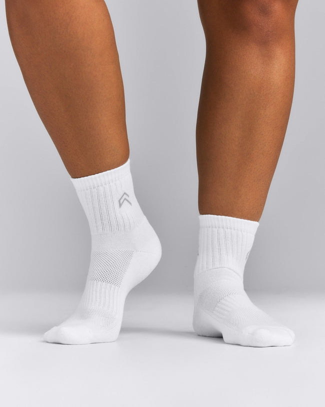 Mid Crew Socks 3 Pack | Gray/White/Black