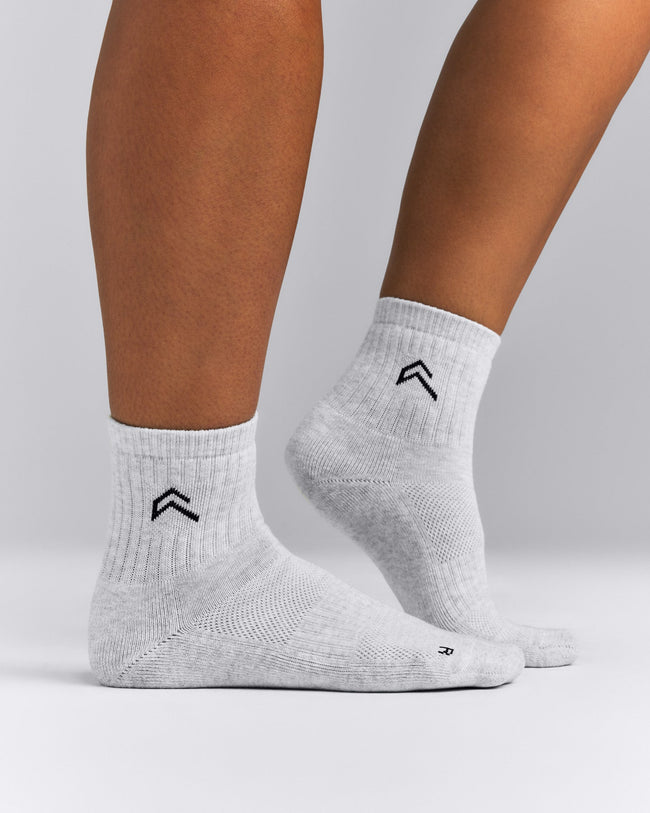 Mid Crew Socks 3 Pack | Gray/White/Black