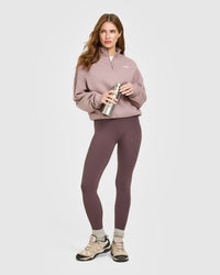 Mid Weight 1/4 Zip Sweatshirt | Dusty Purple