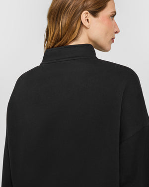 Mid Weight 1/4 Zip Sweatshirt Soft Black | Oner Active US