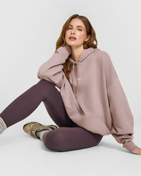 Mid Weight Relaxed Hoodie | Dusty Purple
