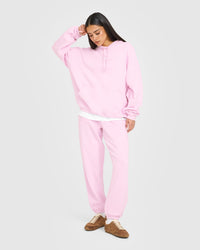 Mid Weight Relaxed Joggers | Chalk Pink
