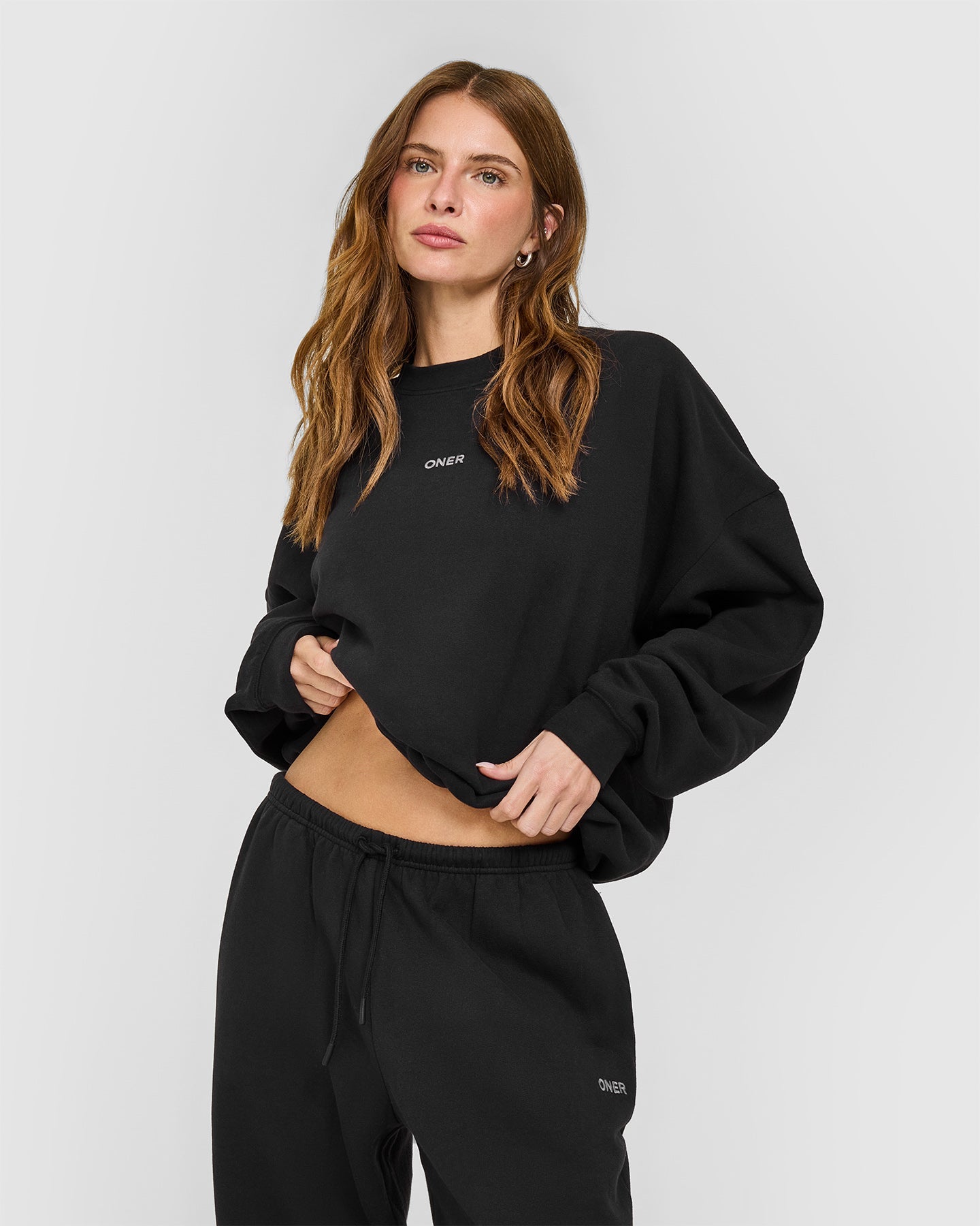 Mid Weight Relaxed Joggers | Soft Black