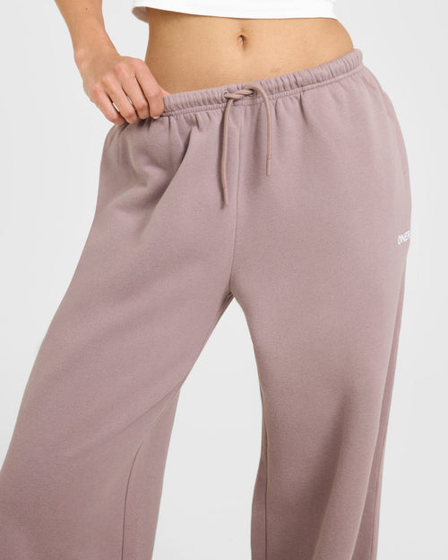 Mid Weight Relaxed Straight Leg Joggers | Dusty Purple