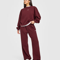 Mid Weight Relaxed Straight Leg Joggers | Rosewood