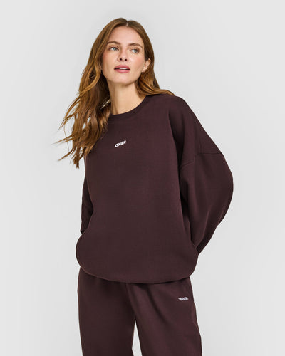 Mid Weight Sweatshirt | Plum Brown