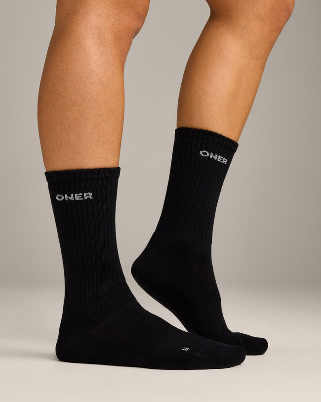 Oner Long Crew Socks 1 Pack | Black