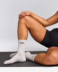 Oner Long Crew Socks 1 Pack | Gray Marl