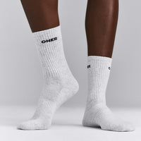 Long Crew Socks 1 Pack | Gray Marl