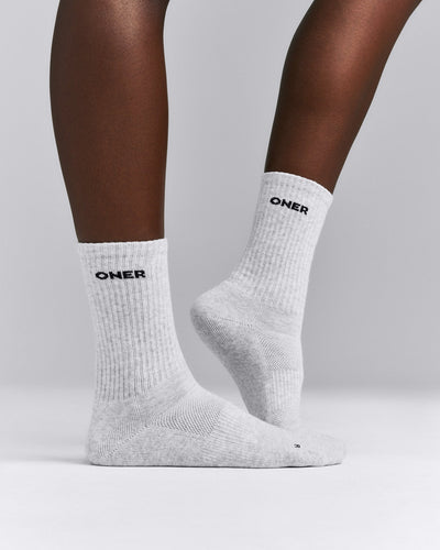 Long Crew Socks 1 Pack | Gray Marl