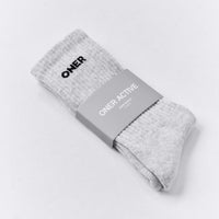 Long Crew Socks 1 Pack | Gray Marl