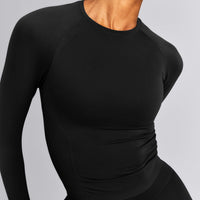 Oner Seamless Fitted Long Sleeve Top New Branding | Black