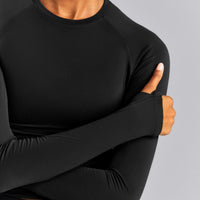 Oner Seamless Fitted Long Sleeve Top New Branding | Black