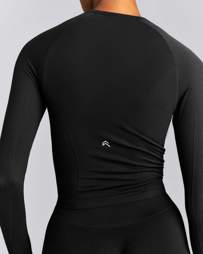 Oner Seamless Fitted Long Sleeve Top New Branding | Black