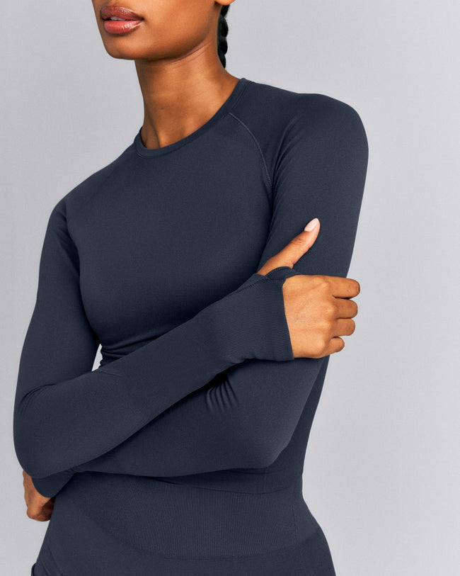 Oner Seamless Fitted Long Sleeve Top New Branding | True Blue
