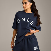 Oversized Girlfriend Washed T-Shirt | True Blue