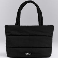 Quilted Tote Bag New Branding | Black