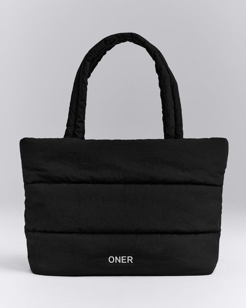 Quilted Tote Bag | Black